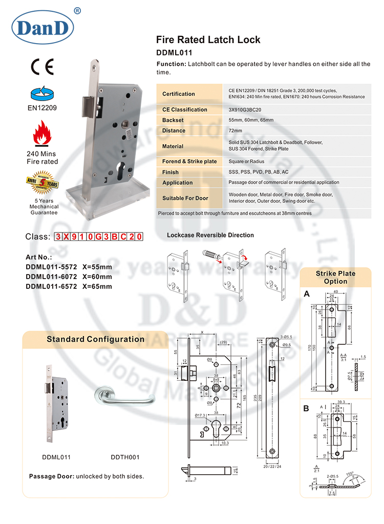 Best Latchbolt dor Home-D and D Hardware