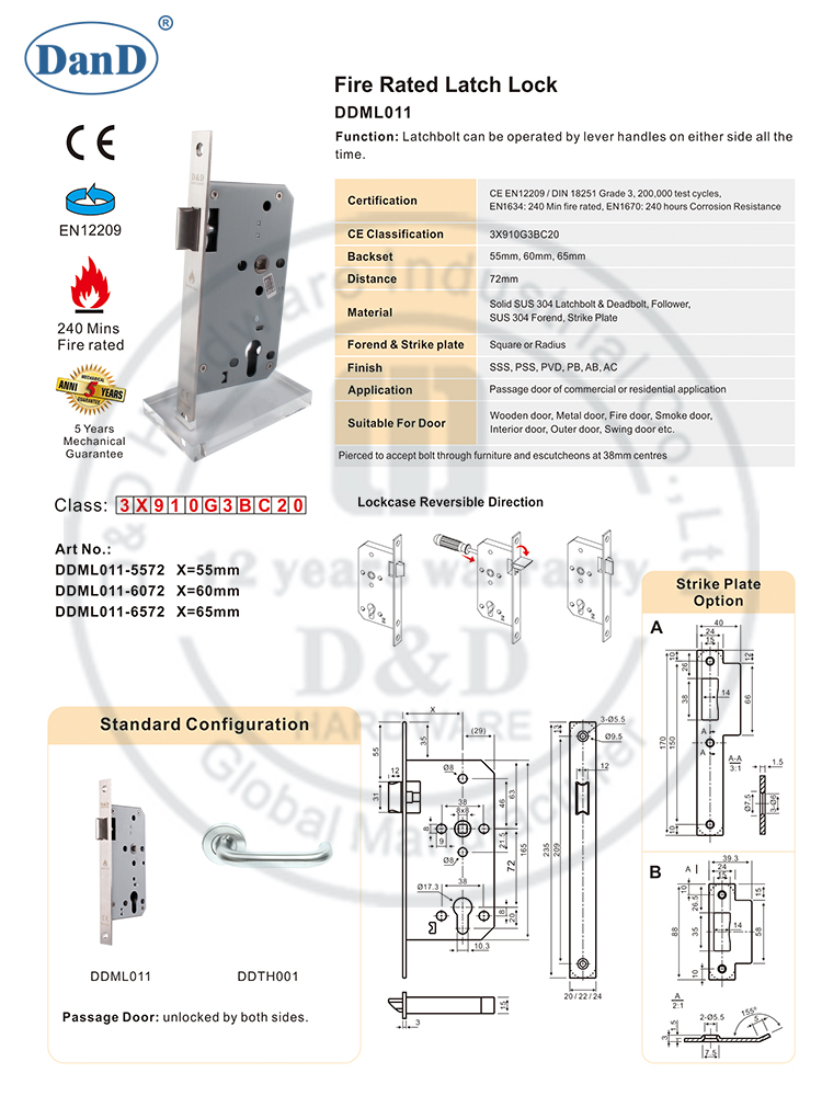 Lock Latch-D and D Hardware