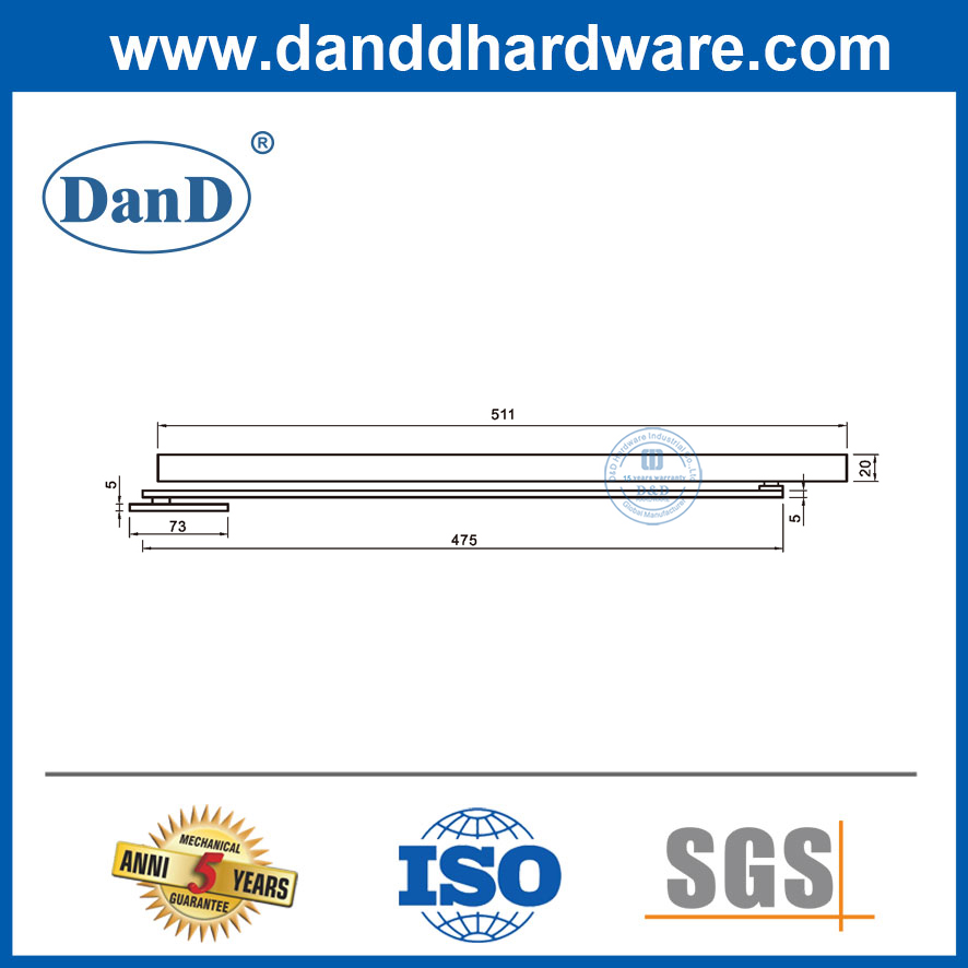 Overhead Door Holder Stainless Steel Long Door Stopper for Single Acting Doors-DDDS058