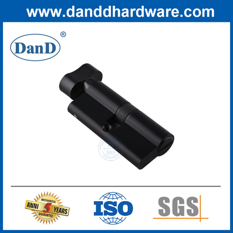 Matte Black Best Bathroom Door Lock Cylinder Types for Euro-DDLC007-70mm-MB