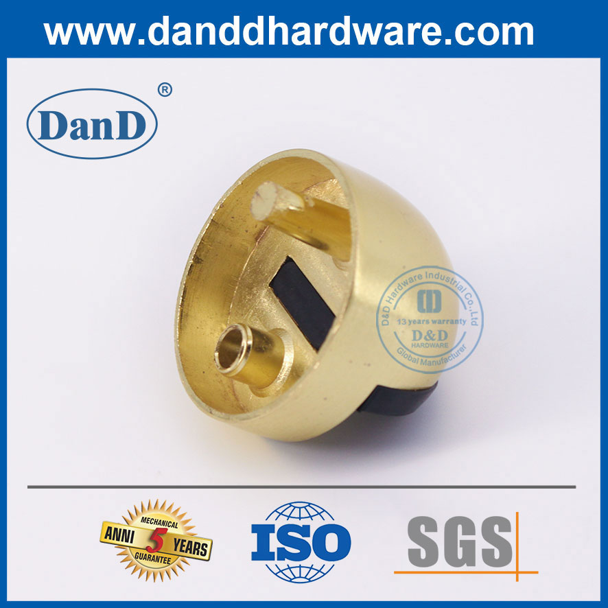 Satin Brass Exterior Door Stop Zinc Alloy Modern Door Stop-DDDS002