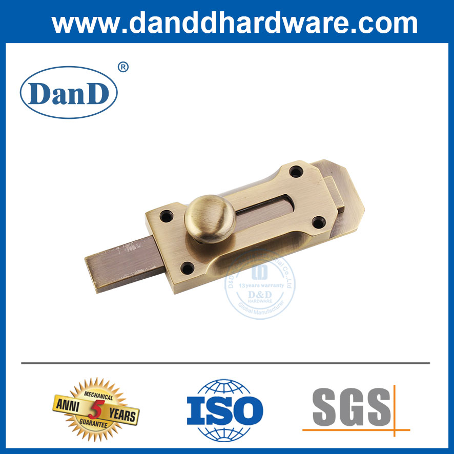 Barrel Type Antique Brass Zinc Alloy Door Surface Bolt Hardware-DDDB025