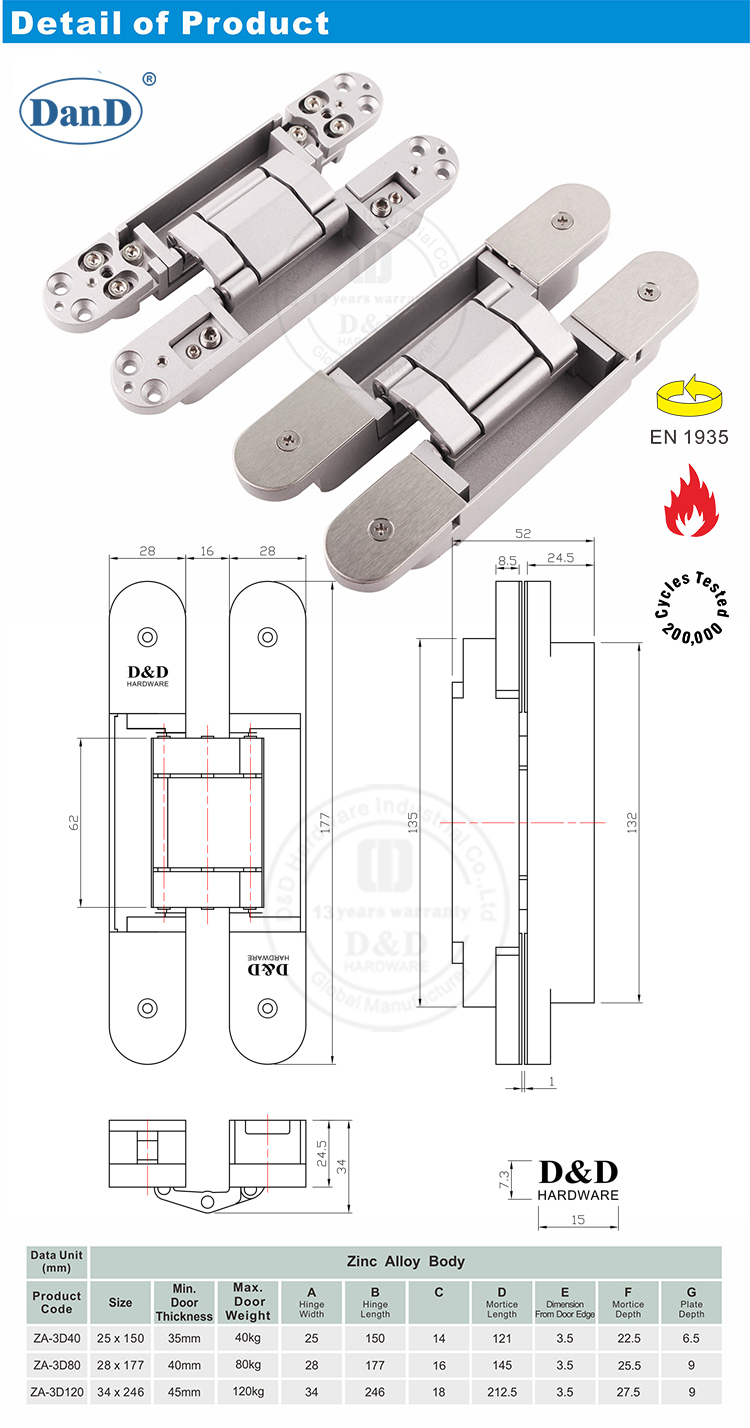 adjustable Concealed Hinge