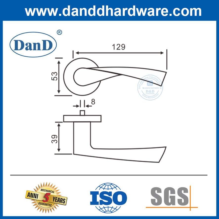 Factory Supply Safe Modern Commercial Stainless Steel Door Handles-DDSH002