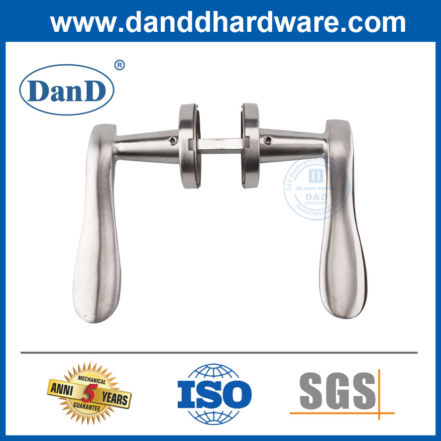 Unique Door Handles Solid Lever Satin Stainless Steel Fancy Door Handles-DDSH014