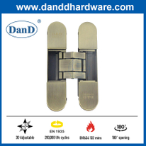 Antique Brass Adjust EN1634 Fire Rated Concealed Door Hinges Types for Public Building-DDCH011