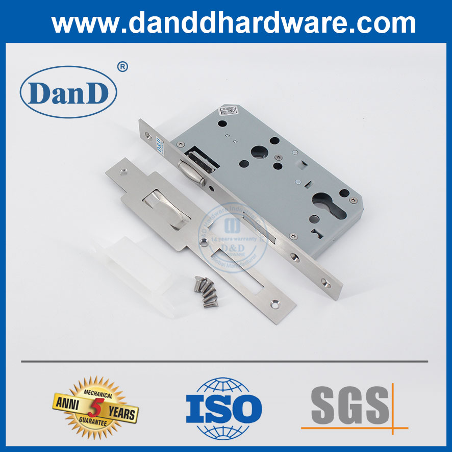 Security South American Mortise Lock Body Stainless Steel 304 Roller Bolt Dead Lock-DDML010-5572