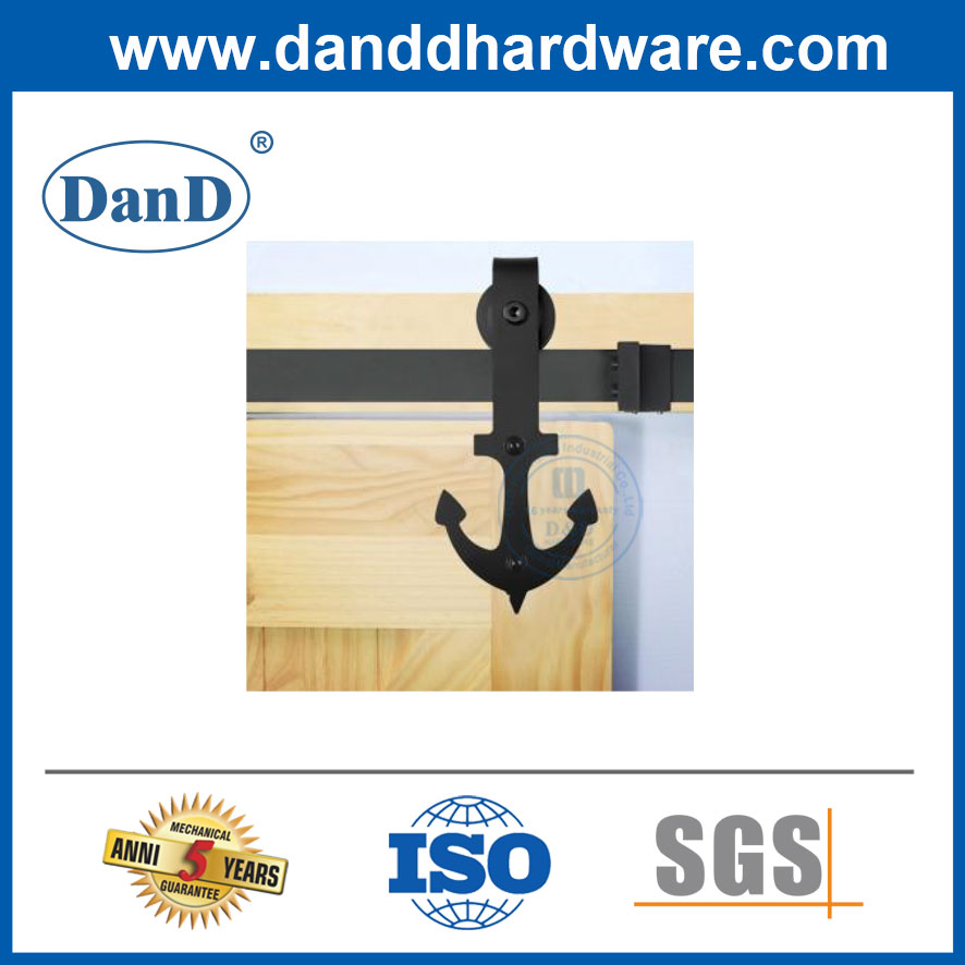 Mini Anchor Shaped Home Furniture Storage Cabinet Side Barn Door Track Hardware Kits-DDBD011