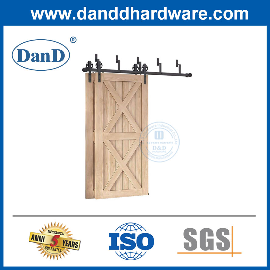 Barn Door Hardware Double Track Double Partition Sliding Parallel Door Classic Bypass Double Door Rail-DDBD021