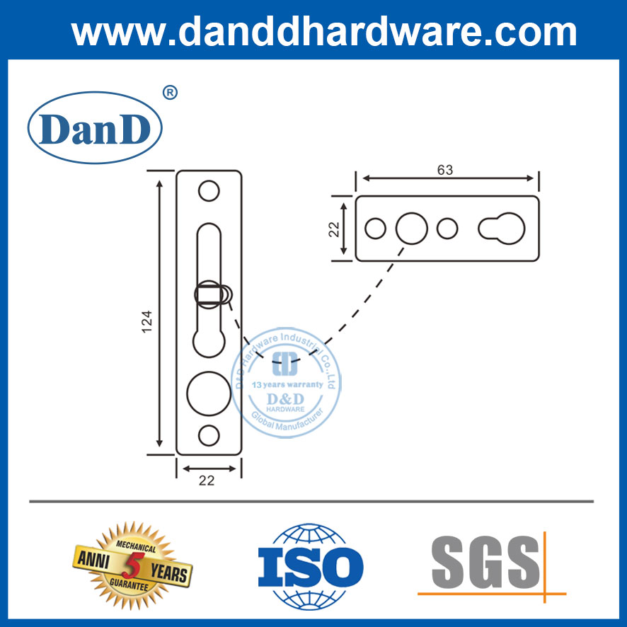 Indoor Chain Lock Stainless Steel Antique Brass Chain And Lock-DDG004