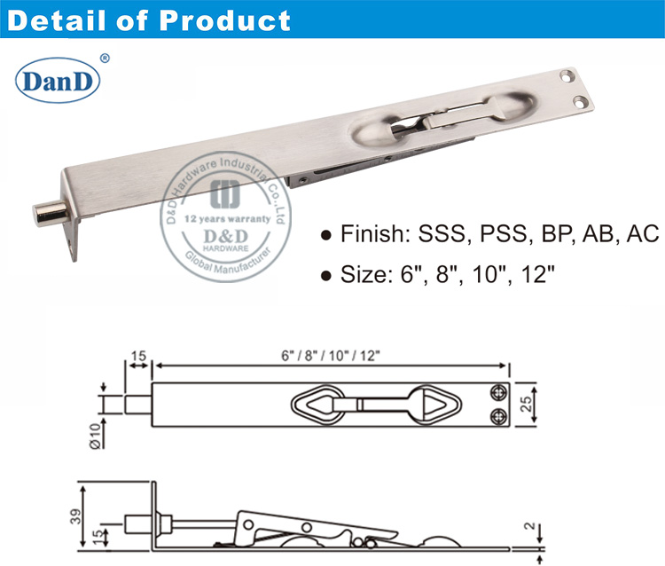 Security Screen Door Bolts-D and D Hardware