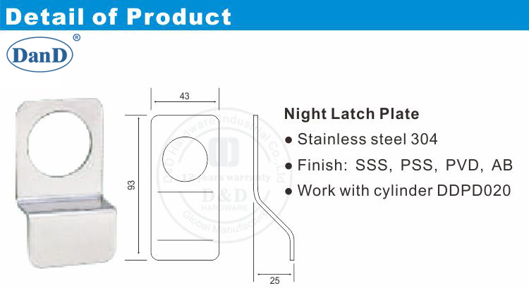 Latch Plate with Keyhole-D and D Hardware
