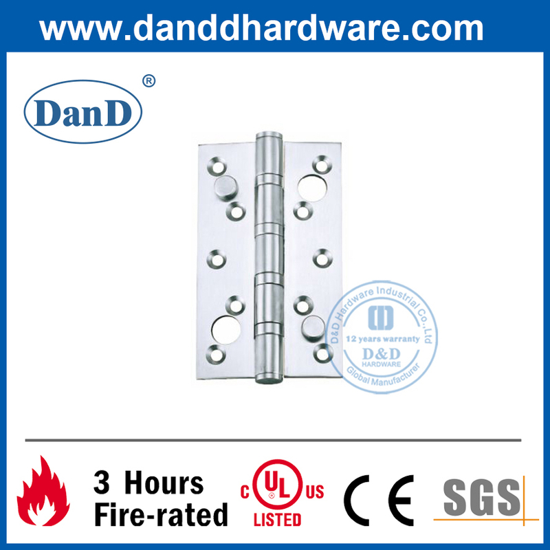 SUS201 Silver Bearing Double Security Hinge for Outswing Door-DDSS013