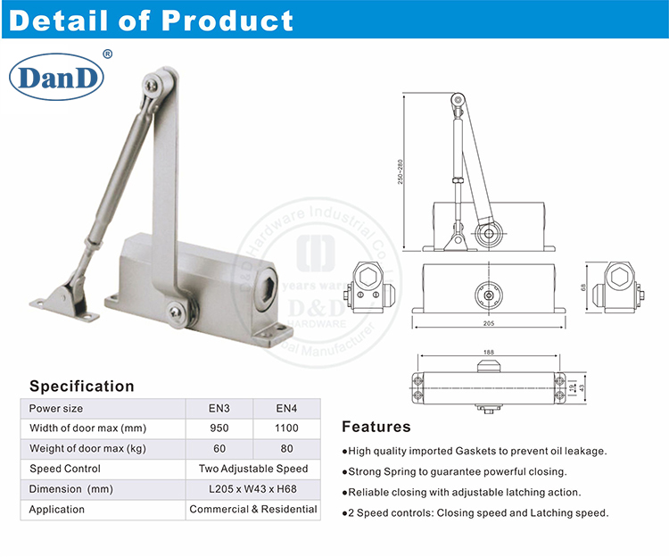 Hydraulic Door Closer-D and D Hardware
