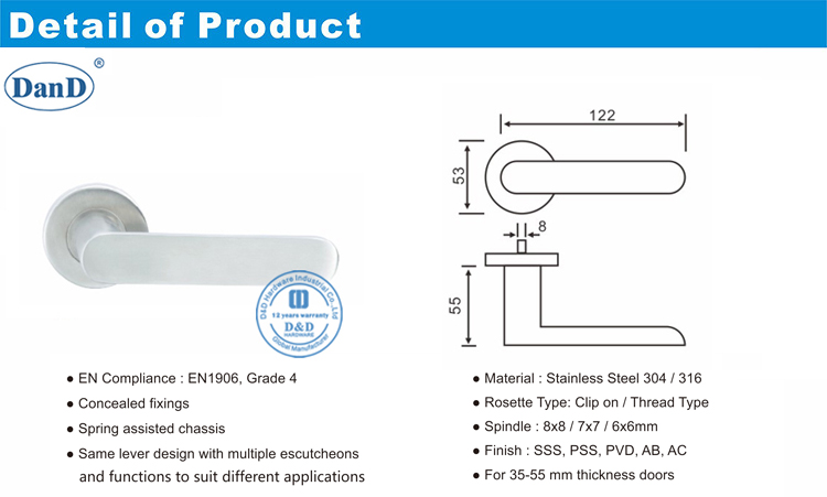 Metal Door Handle-D and D Hardware