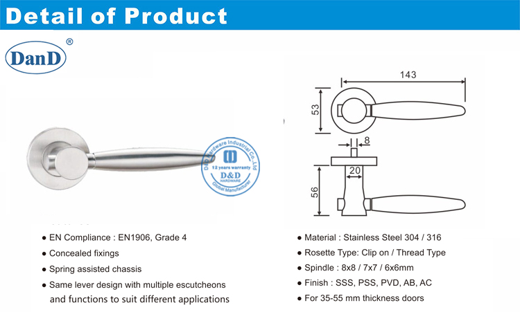 Lever Door Handles Exterior-D and D Hardware