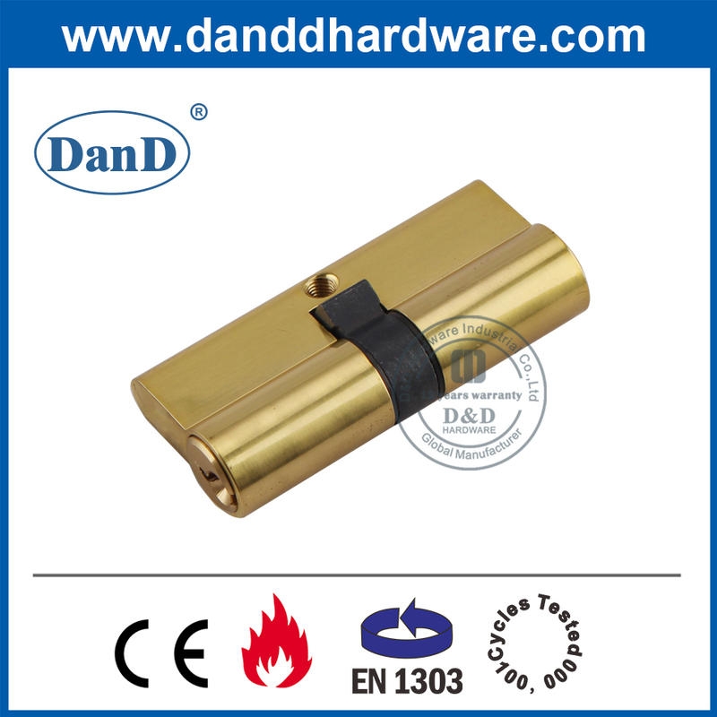 Best EN1303 Polished Brass Profile Double Lock Cylinder-DDLC003