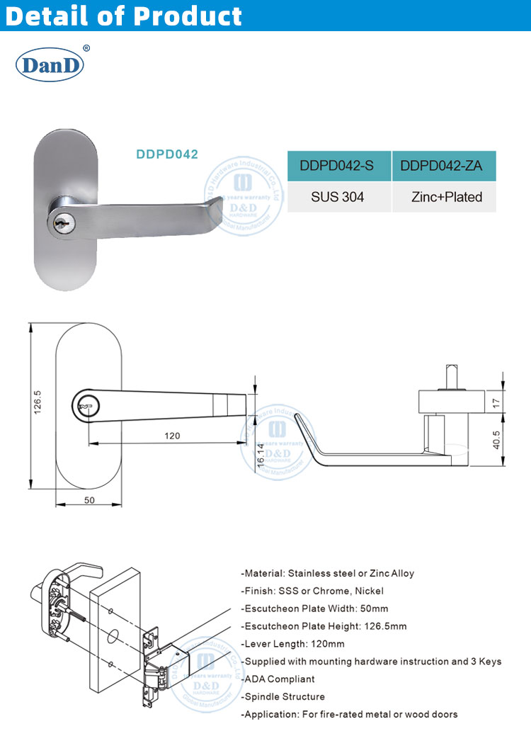 Escutcheon Lever Trim