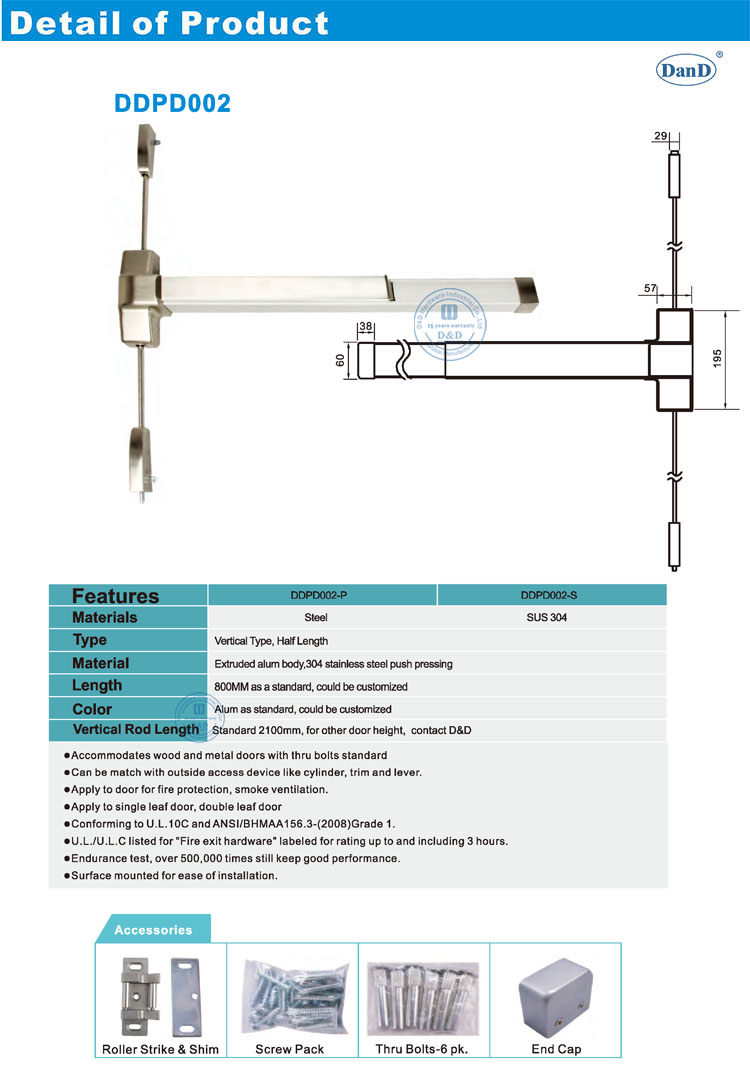 Commercial Door Push Bar