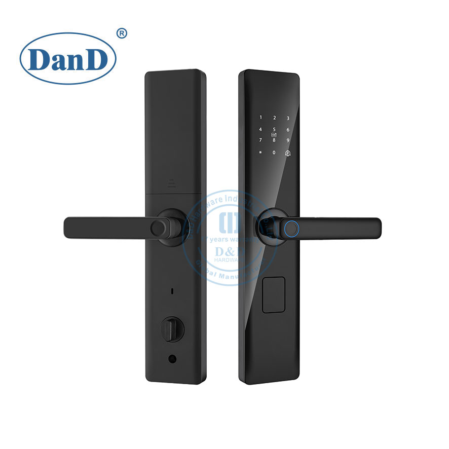 Home Electronic Digital Fingerprint Smart Combination Door Handle Lock with Screen-DDFL301