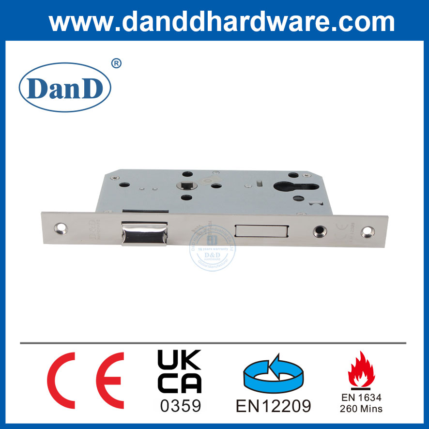 CE EN12209 High Quality Polished Stainless Steel Mortise Lock Door Lock Set-DDML009-5572