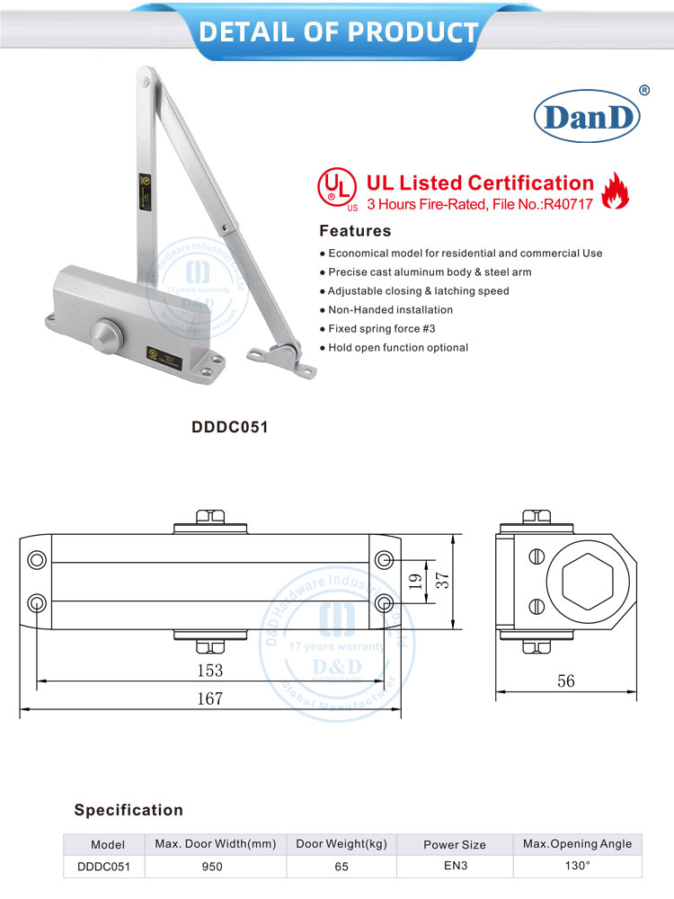 Aluminum Alloy Door Closer