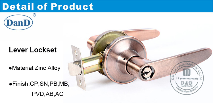 Tubular Lever Lock for Metal Door-D and D Hardware