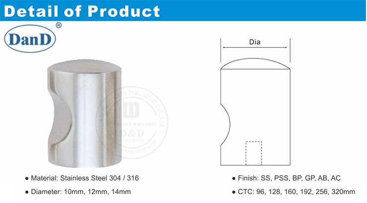 Cylindrical Knob -D and D Hardware