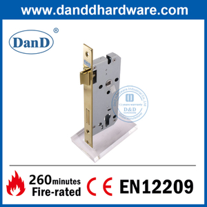 Polished Brass EN12209 SS304 Gold Fire Mortise Lock for Outside Door-DDML026-4585