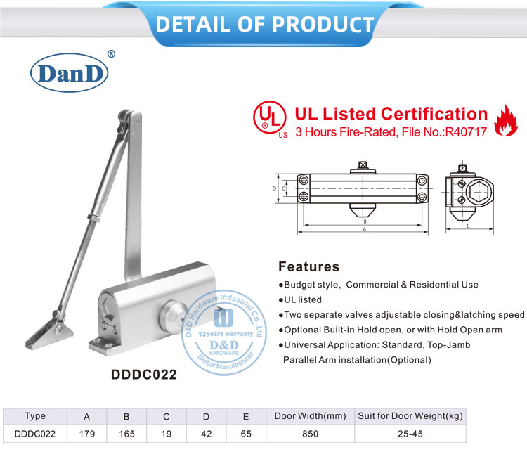 adjusting door closer