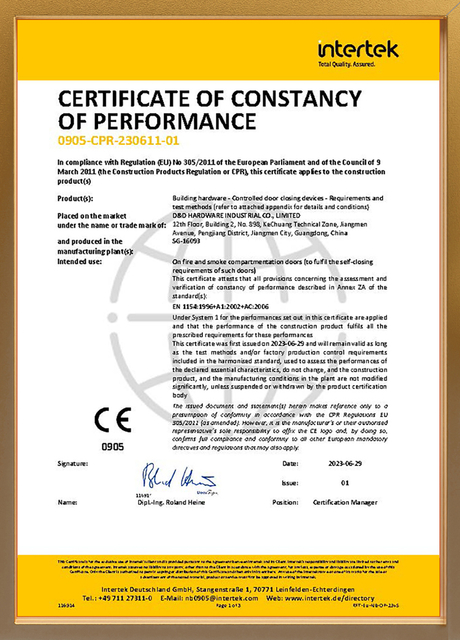 BS EN1154 Door Closer DDDC013