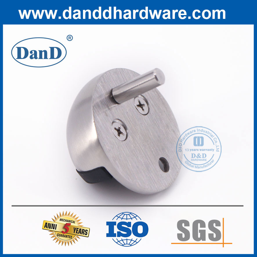 Satin Stainless Steel Half Moon Heavy Outdoor Door Stopper-DDDS001