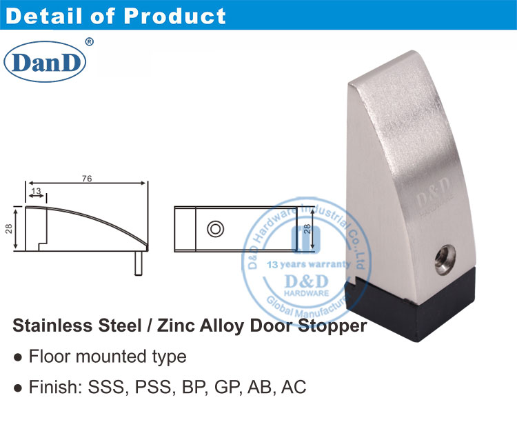 door stop door construction