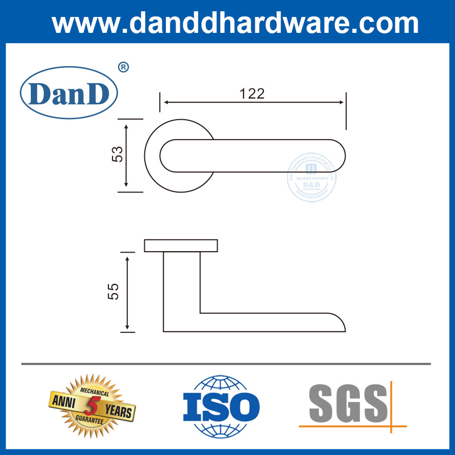 Stainless Steel Door Locks Interior Leverset Main Door Handle Hardware-DDSH009