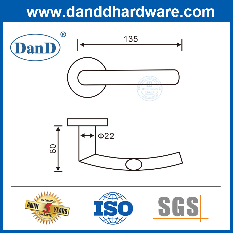 Stainless Steel Special Popular Modern Style Lever Door Handle-DDTH025
