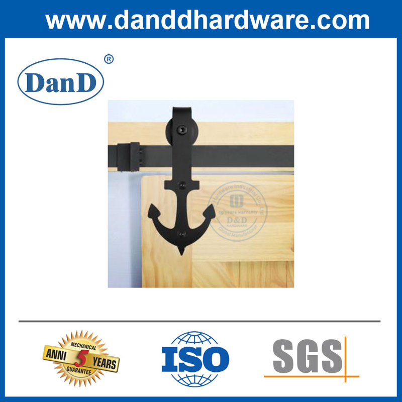 Mini Anchor Shaped Home Furniture Storage Cabinet Side Barn Door Track Hardware Kits-DDBD011