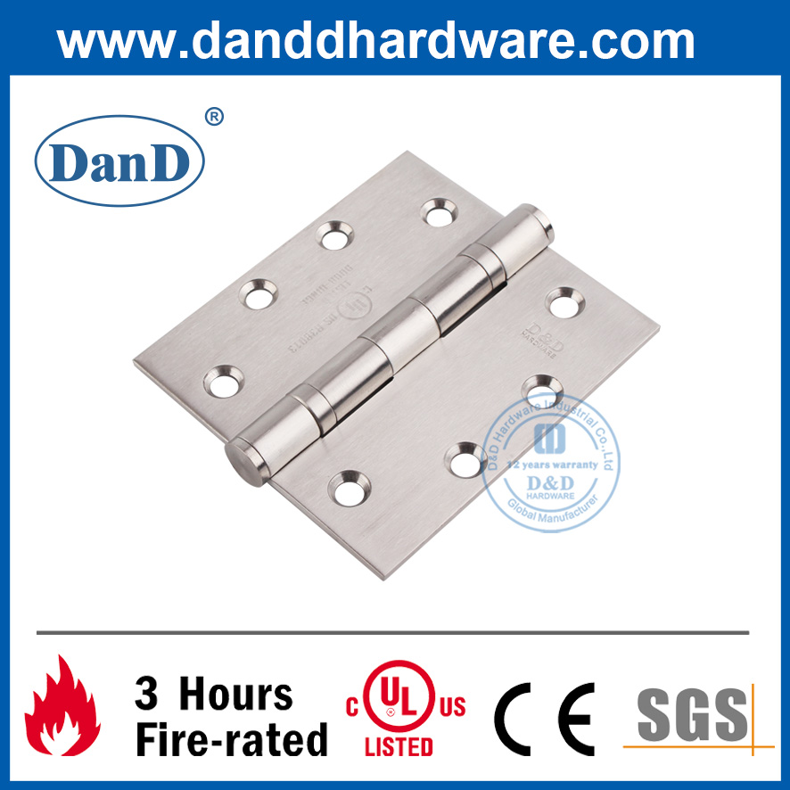 UL Listed Stainless Steel 201 Fire Rated Door Hinge-DDSS002-FR-4.5X4X3.4