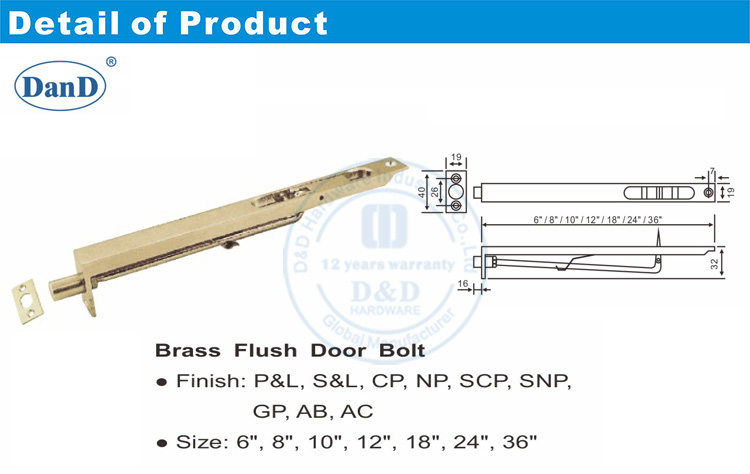 Commercial Door Flush Bolts-D and D Hardware