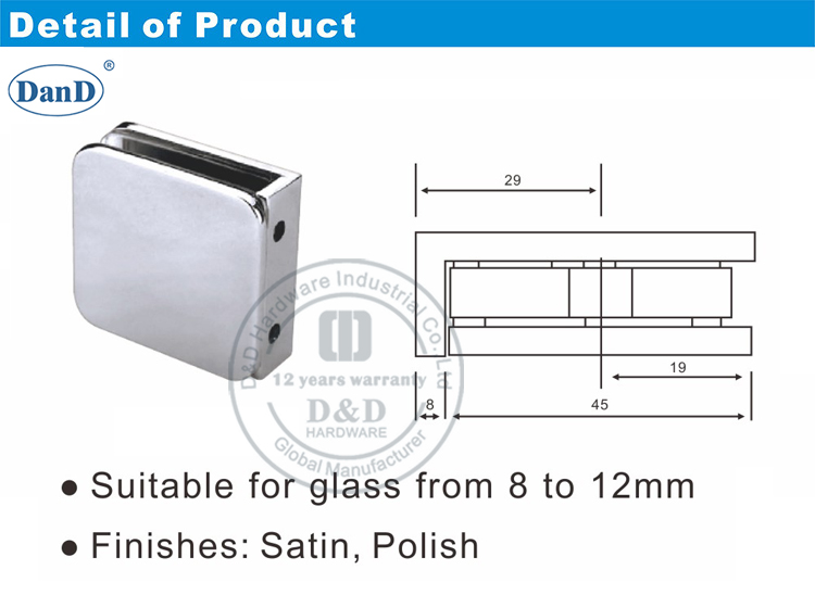 StainlessSteel Door Clip-D and D Hardware