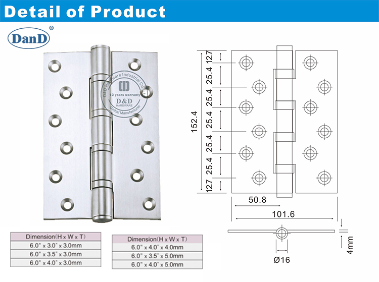 Stainless Steel Heavy Duty Door Hinge-D and D Hardware