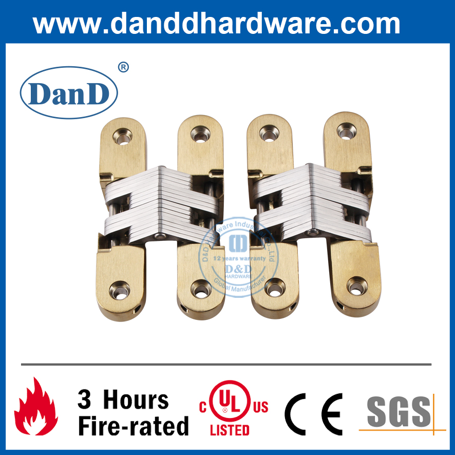 UL CE Certificate Fire Rated Satin Brass Building Hardware for Wooden Door-DDDH003