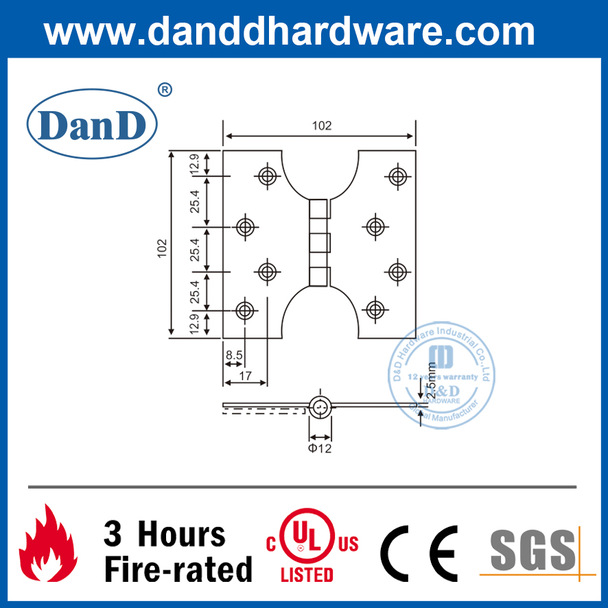 Solid Brass Parliament Hinge for Wooden Door-DDBH012