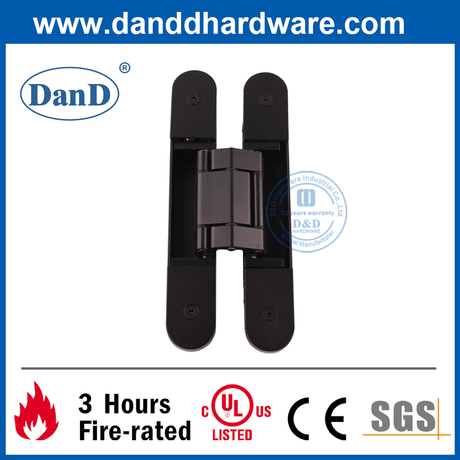 3D Black Zinc Alloy Adjustable Heavy Duty Concealed Hinge-DDCH008-G80