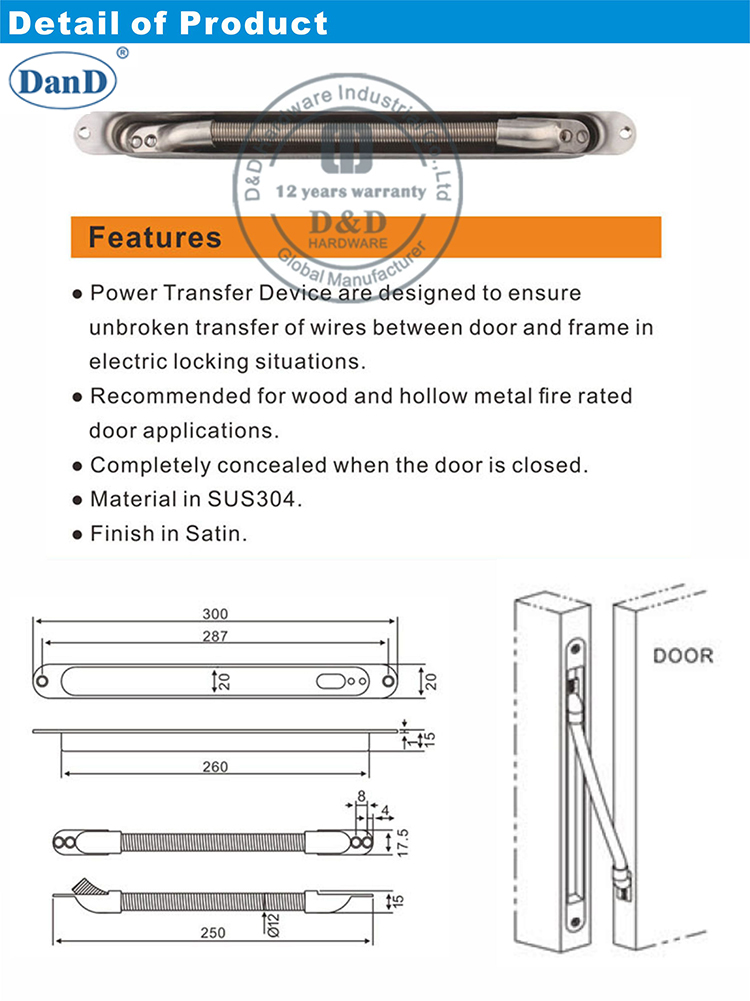 Architecture Hardware for Metal Door-D and D Hardware