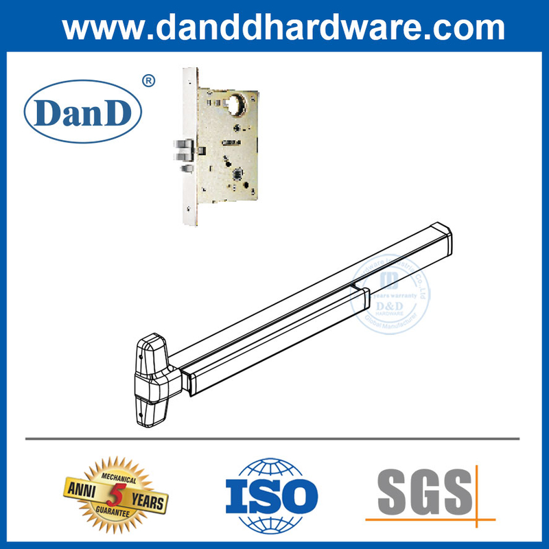 Mortise Lock Stainless Steel And Aluminium Door Panic Hardware for