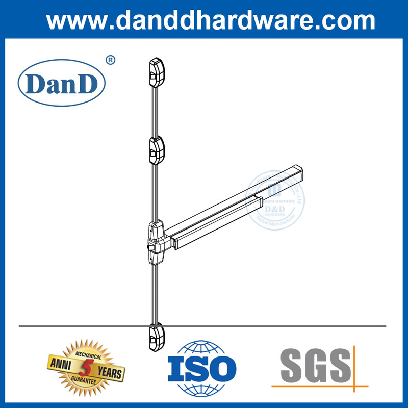 Non Handed Exit Device Stainless Steel And Aluminium Outdoor Panic Bar-DDPD308
