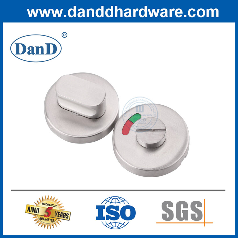Stainless Steel Bathroom Fittings Thumb Turn with Red and Green Indicators-DDIK002