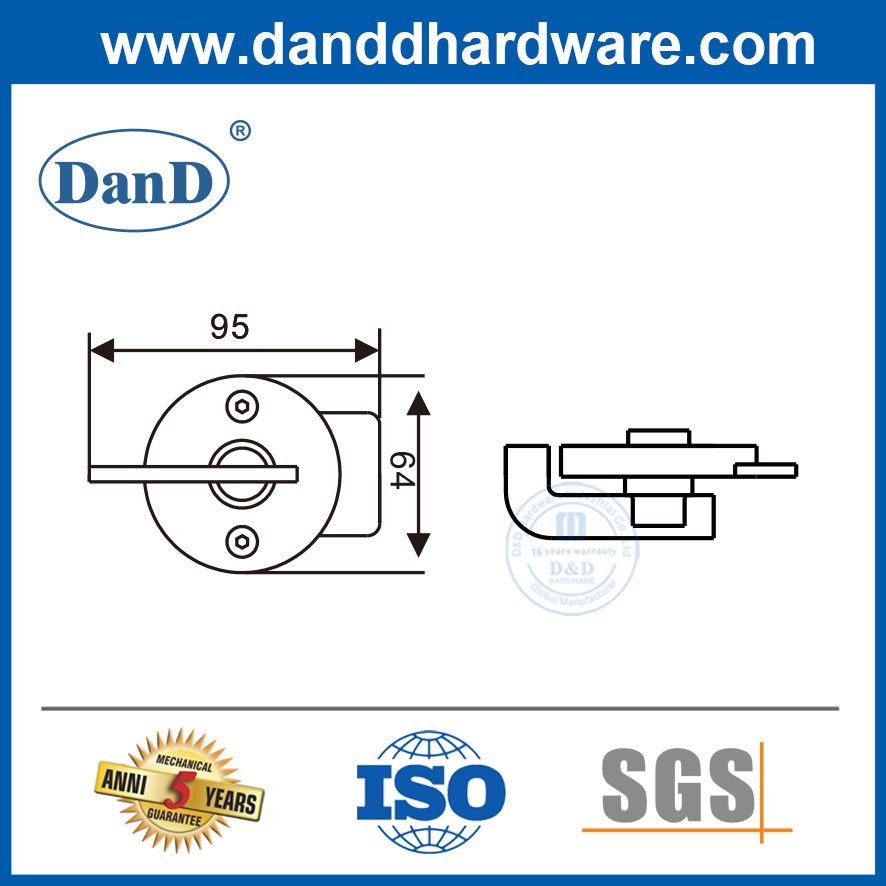 Stainless Steel Bathroom Indicator with Thumbturn and Release-DDIK009