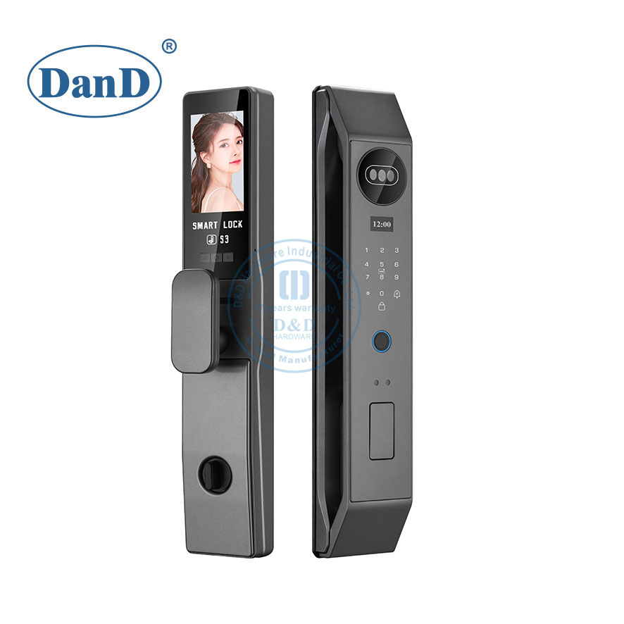 3D Facial Recognition Viewer Eye Camera Fingerprint Video Smart Main Door Lock-DDFL321