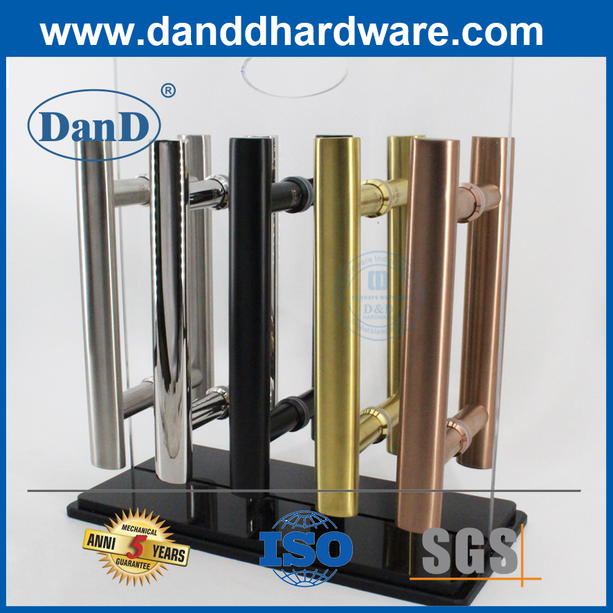 Glass Hardware Stainless Steel Large Glass Door Handle with Lock Supplier-DDPH040